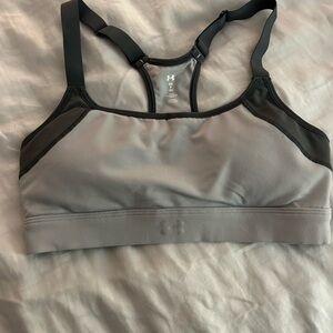 Under Armour Gray and Blue Racerback Sports Bra